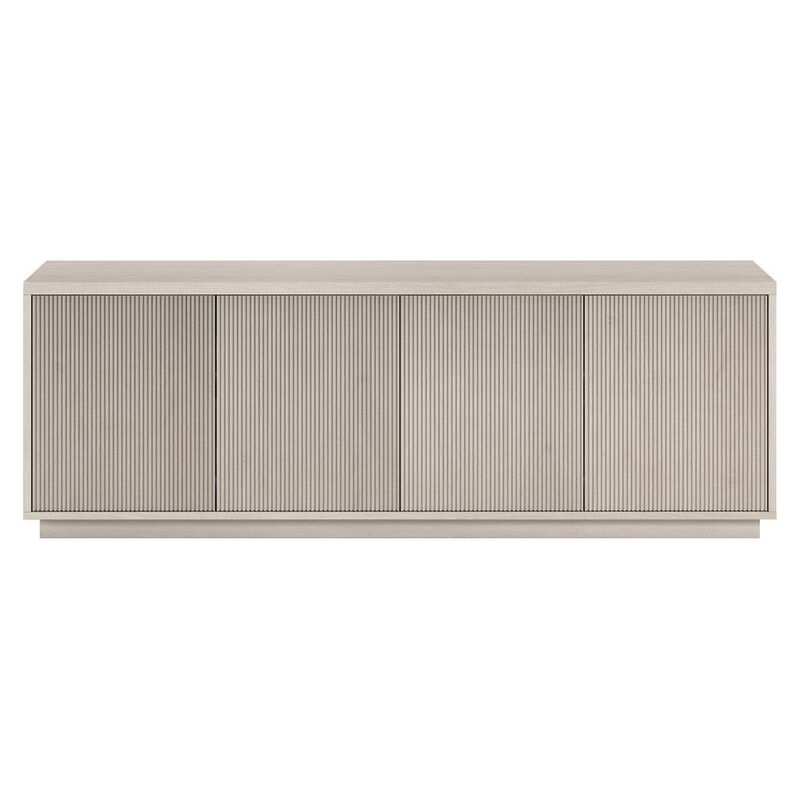 Hudson&Canal Hanson Rectangular TV Stand for TV's up to 75 in Alder White