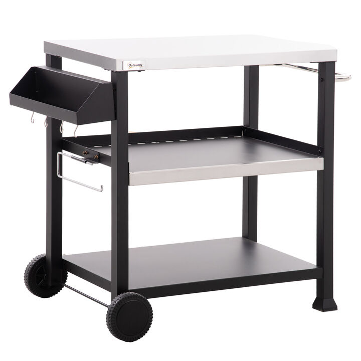 Streamdale Versatile Outdoor Grill Cart with Spacious Cooking Surface & Storage