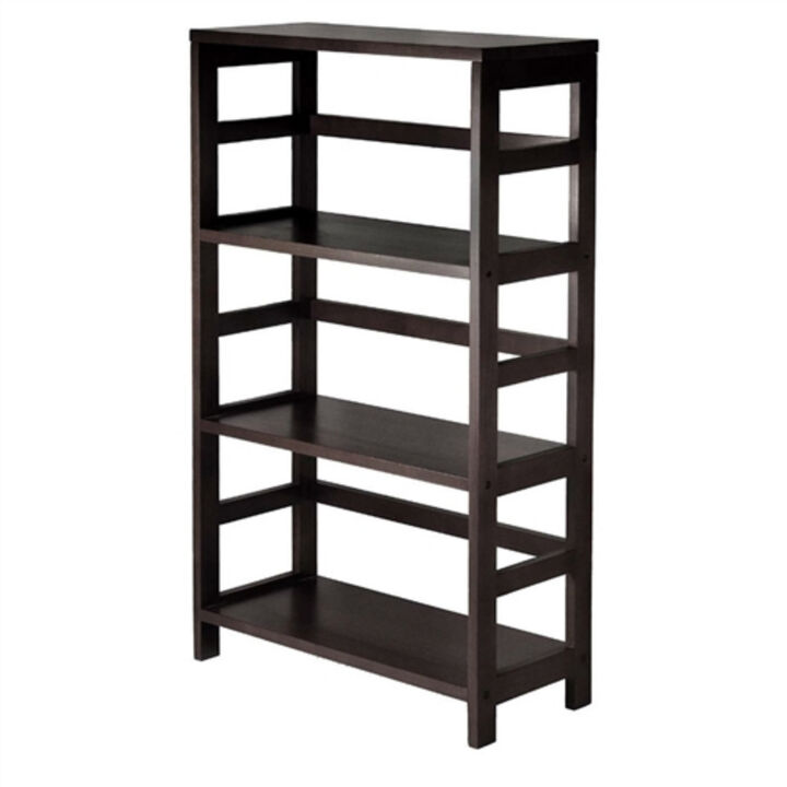 3-Shelf Wooden Bookcase Shelving Unit for Home and Office Storage