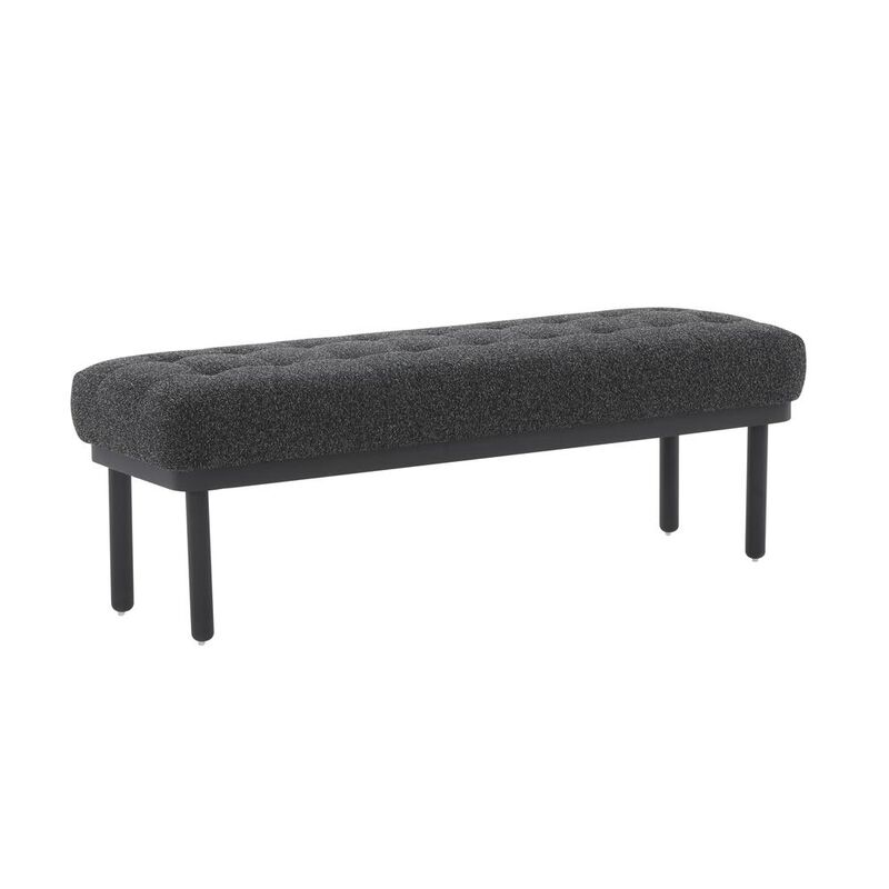 Belen Kox Elegant Boucle Midcentury Bench, Belen Kox