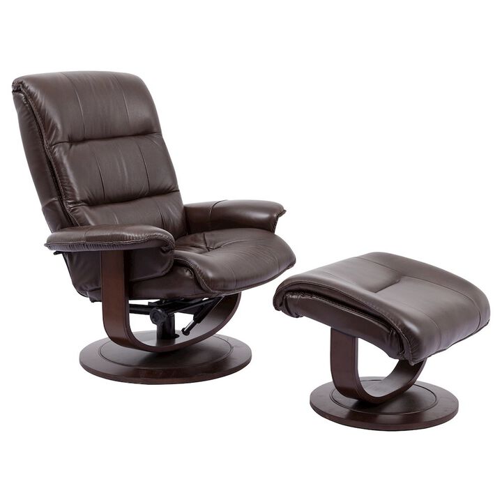 Parker Living Knight - Robust Manual Reclining Swivel Chair and Ottoman
