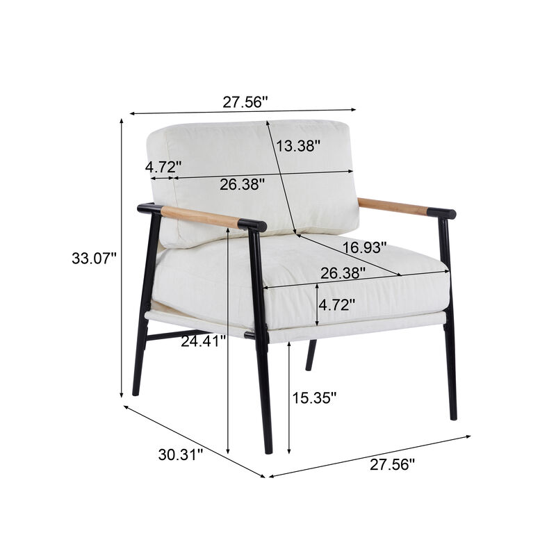 Merax Modern Accent Chair with Plush Cushion