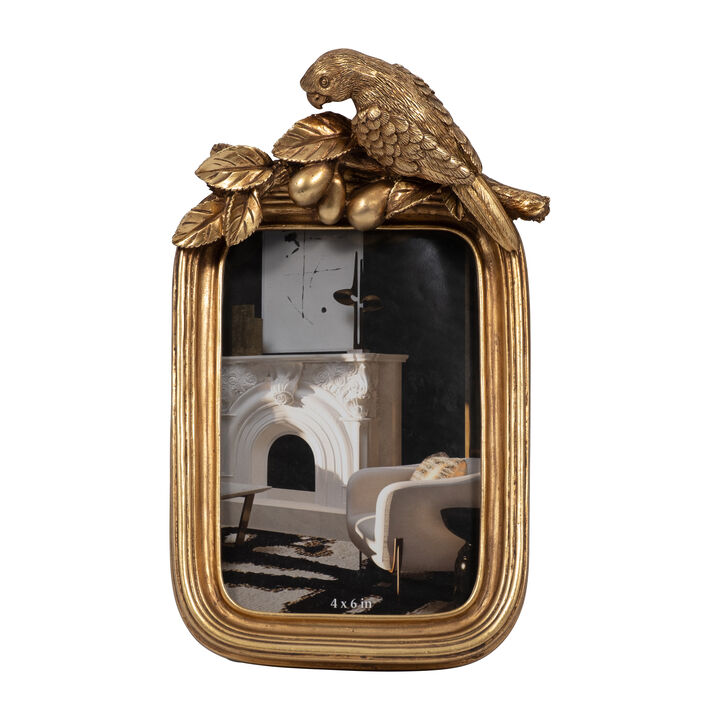 4"x6" Gold Bird Photo Frame