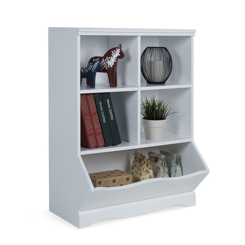 Five-Cubby Open Storage Cabinet