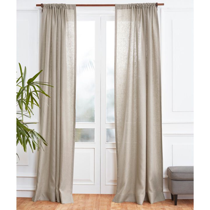 Solino Home 100% Pure Linen Curtain | Linen for Thanksgiving, Christmas
