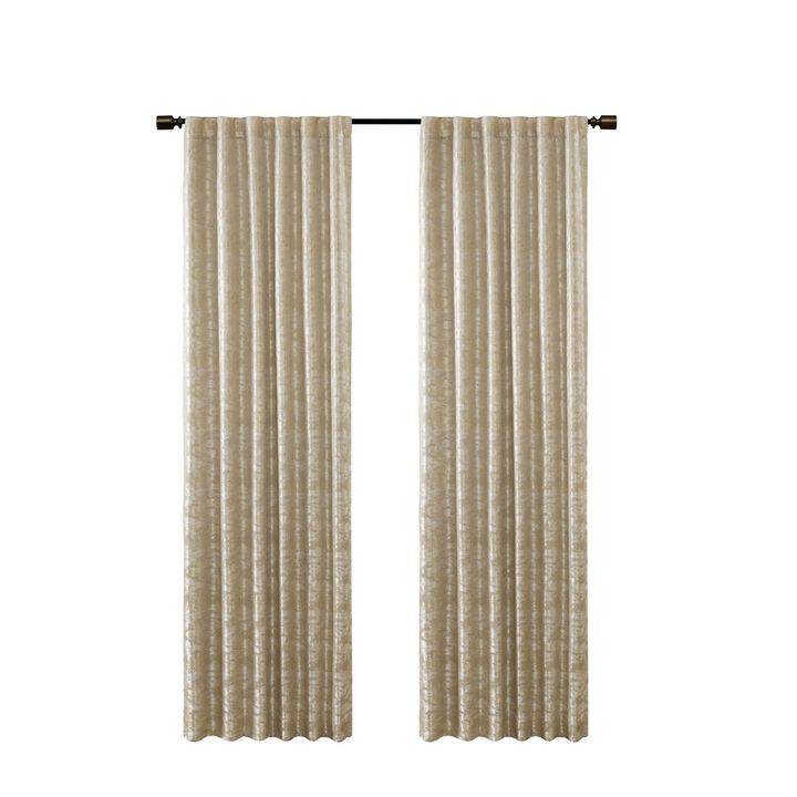 Gracie Mills Soraya Jacquard Total Blackout Curtain Panel - 50x108"
