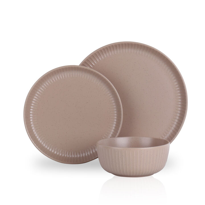 Stone Lain Logan Stoneware 24 Piece Dinnerware Set