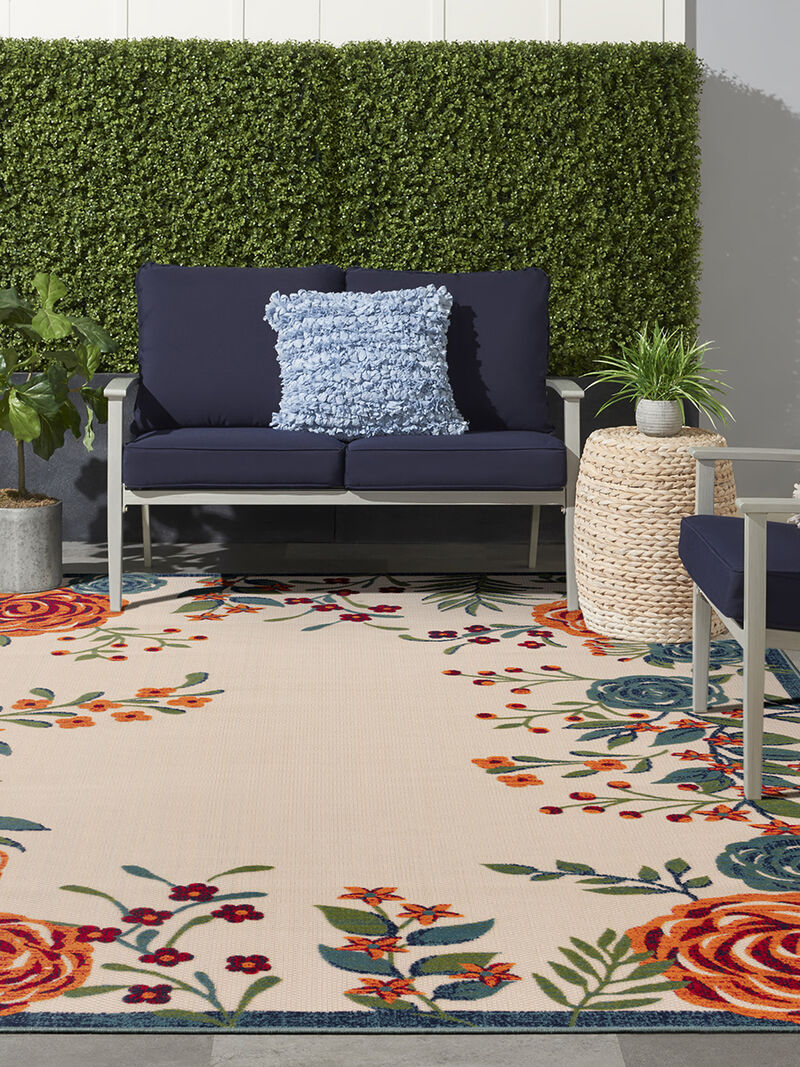 Aloha ALH32 Ivory/Multicolor 3'6" x 5'6" Rug