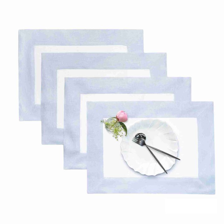 Solino Home 100% Pure Linen 14 x 19 Inch Placemats Set of 4 | Contempo