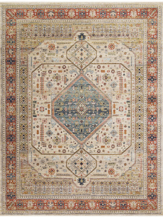 Graham GRA03 PeRoseimmon/AntiqueIvory 18" x 18" Sample Rug