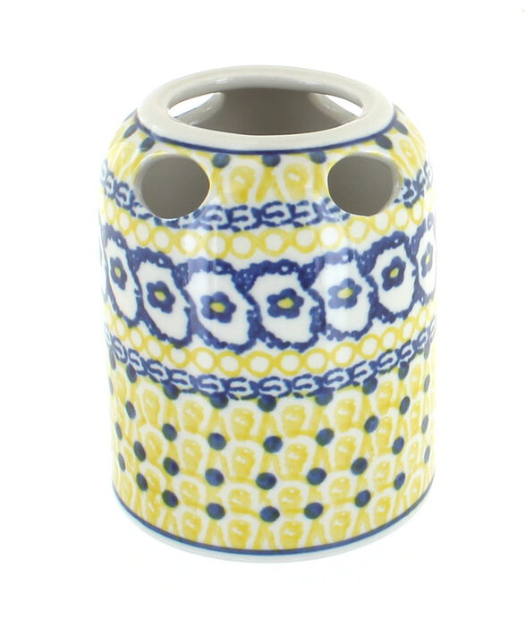 Blue Rose Polish Pottery Teresa Toothbrush Holder