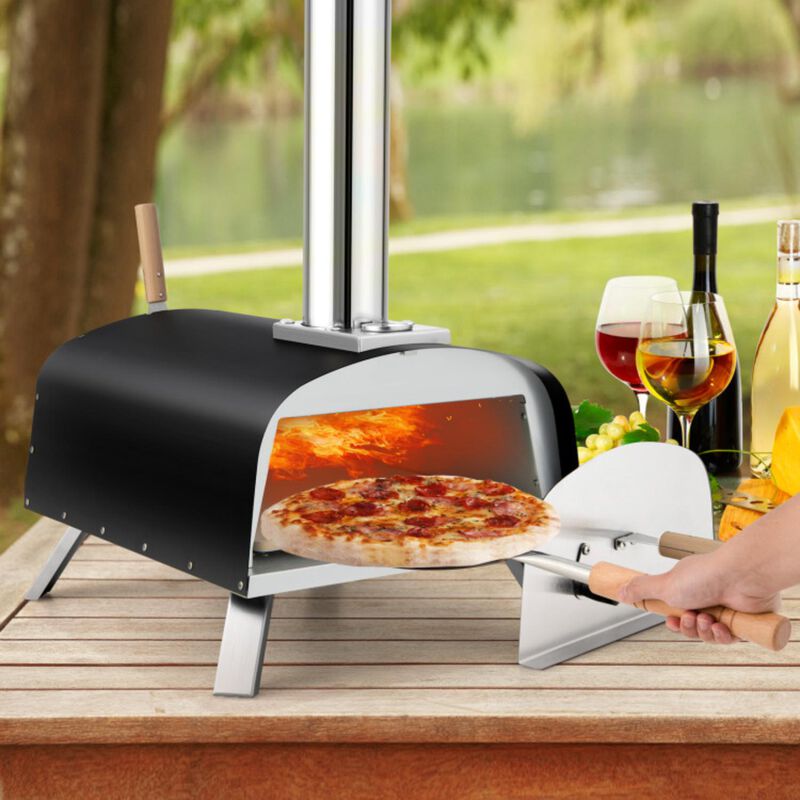 Hivvago Portable Multi-Fuel Pizza Oven with Pizza Stone and Pizza Peel