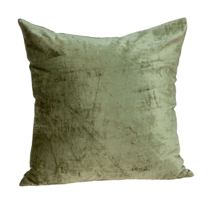 20" Olive Handloom Throw Pillow