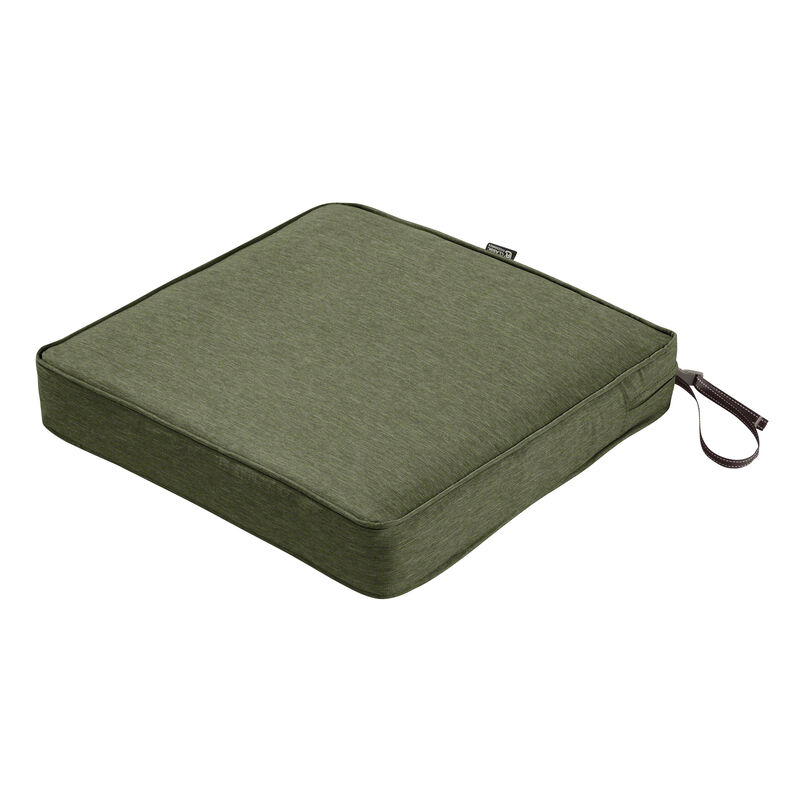 Classic Accessories Montlake FadeSafe Water-Resistant 21 x 21 x 3 Inch Outdoor Chair Cushion, Heather Fern Green, Outdoor Chair Cushions, Patio Chair Cushions, Patio Cushions