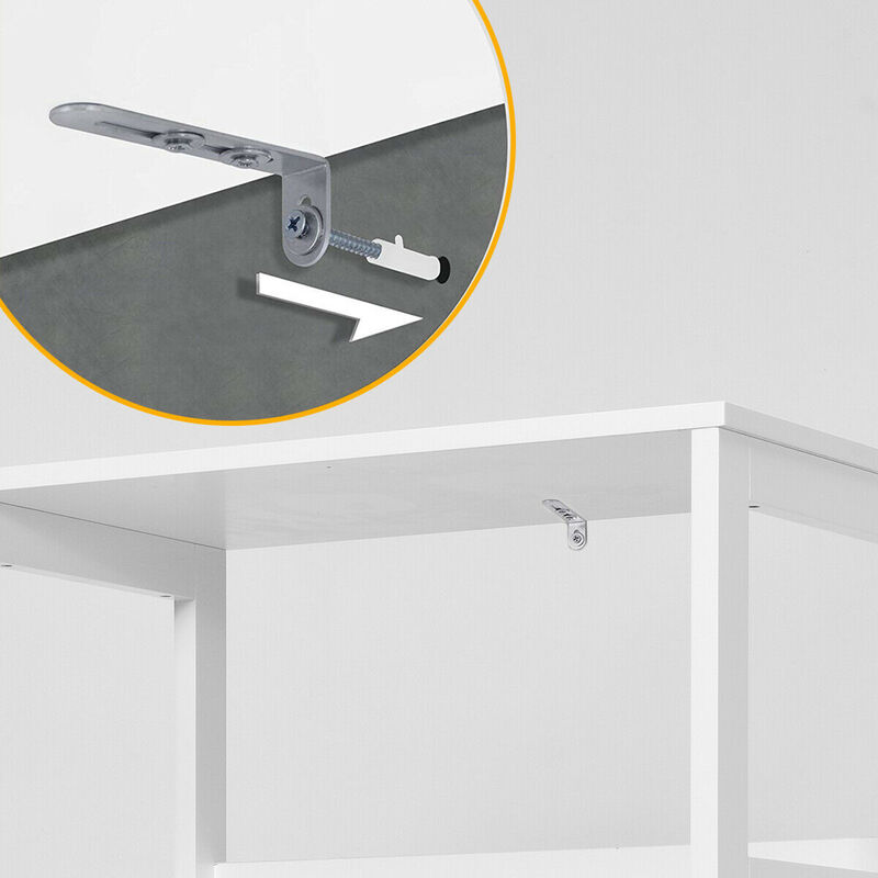 Costway Bathroom Storage Cabinet Floor Cabinet w/Drawer Shelf Cupboard Espresso