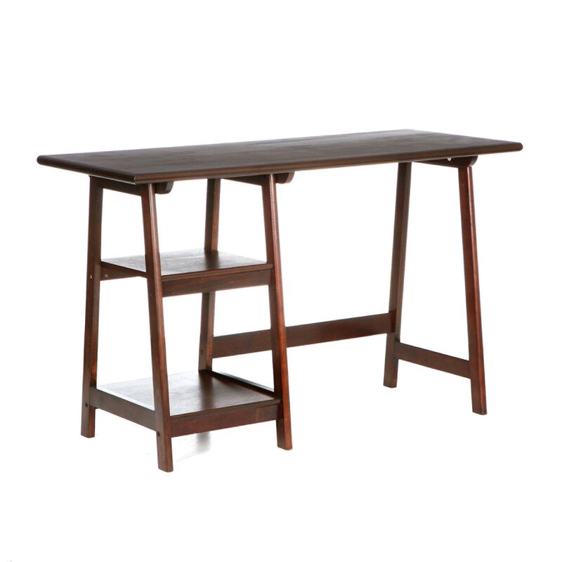 Hivvago Espresso Finish Wood Home Office Laptop Computer Desk
