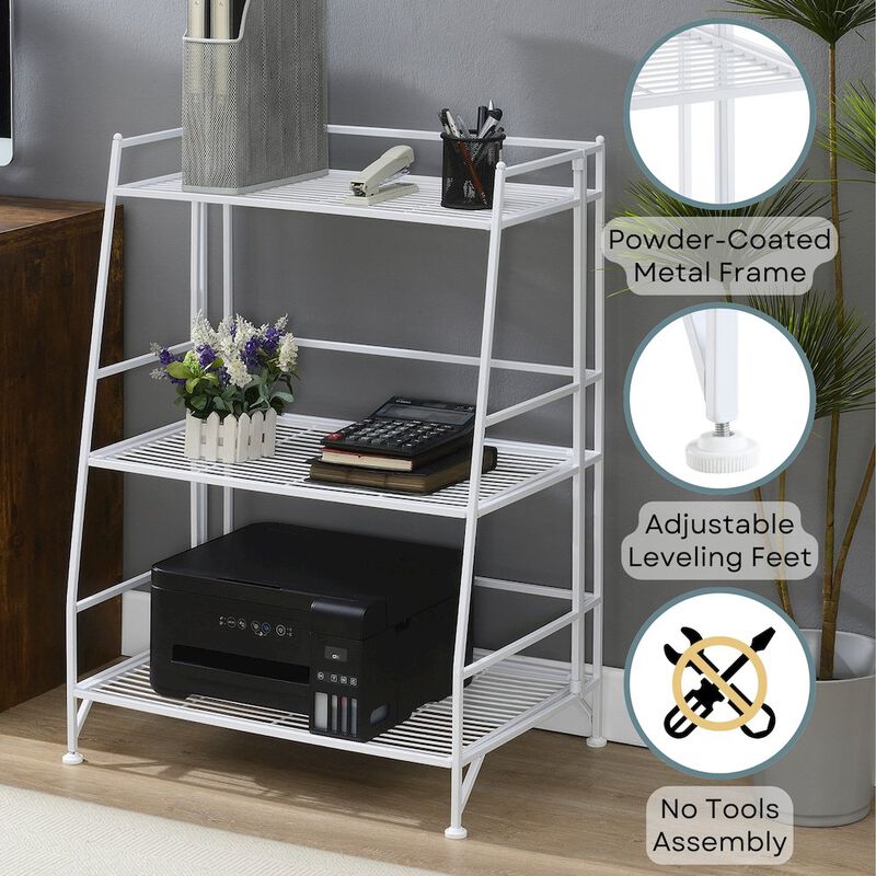 Convenience Concepts Xtra Storage 3 Tier Ladder Folding Metal Shelf