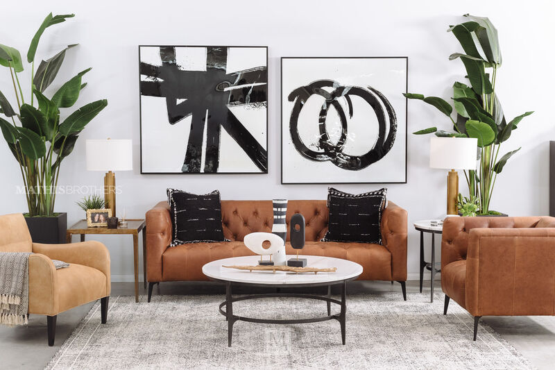 Nicolla Brown Leather Chair