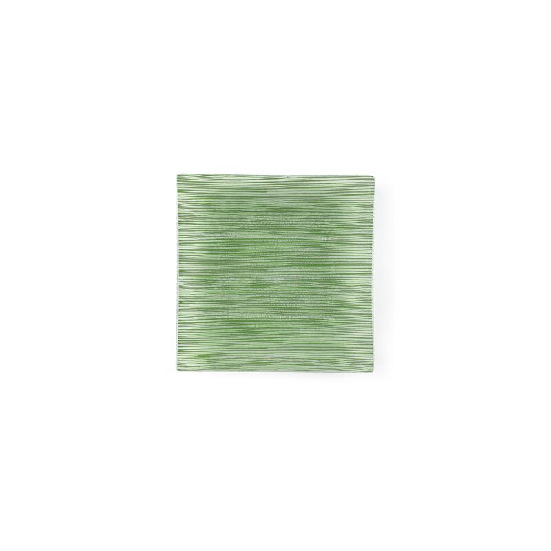 Glass Dinnerware 7.75" x 7.75" Square Clear Glass Plate (Set of 2)