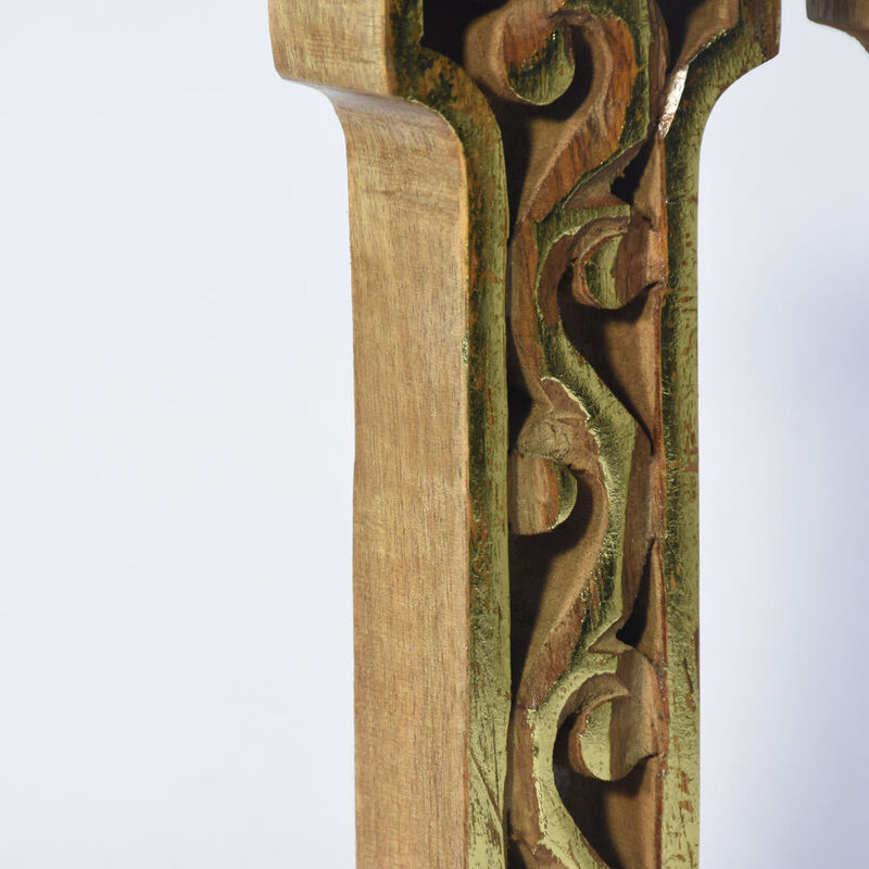 Vintage Natural Gold Handmade Eco-Friendly "U" Alphabet Letter Block For Wall Mount & Table Top Décor