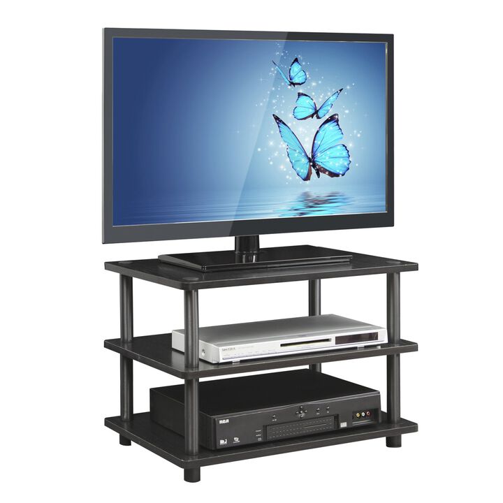 Furinno Furinno 15094BW/BK Turn-N-Tube Easy Assembly 4-Tier Corner TV Stand, Blackwood