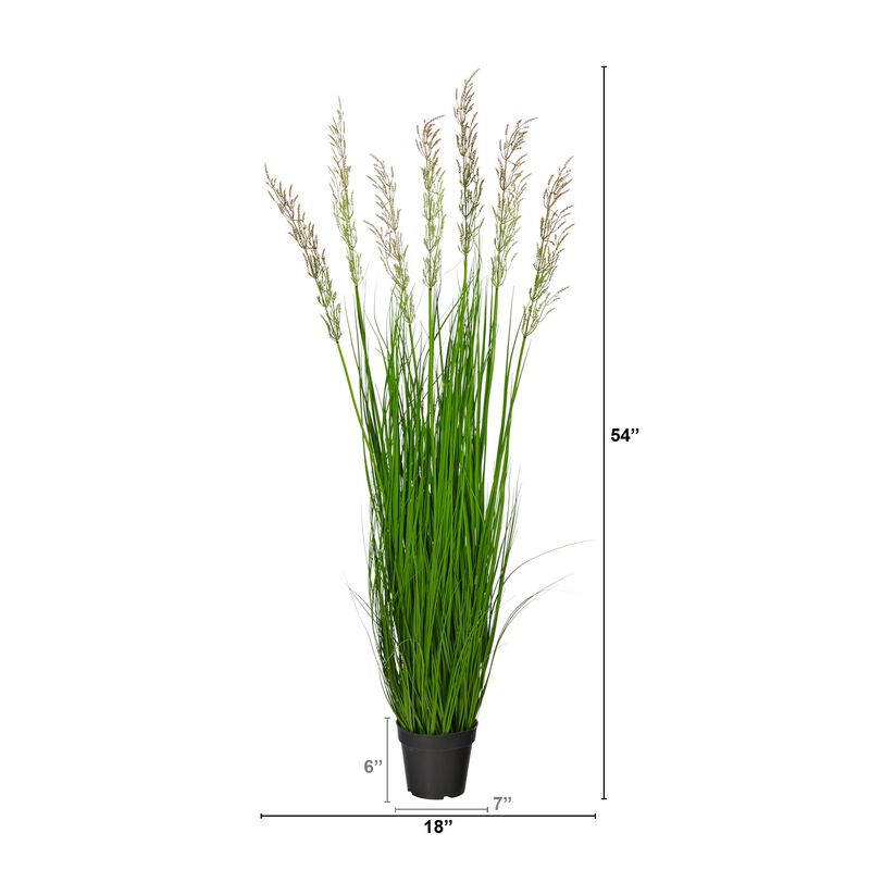 Hivvago 4.5" Plum Grass Artificial Plant