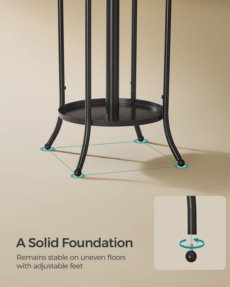 Freestanding Metal Coat Rack with Stylish Design and Durable Construction