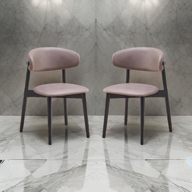 Anae 23 Inch Side Dining Chair Set of 2, Turned Legs, Gray Fabric, Black - Benzara