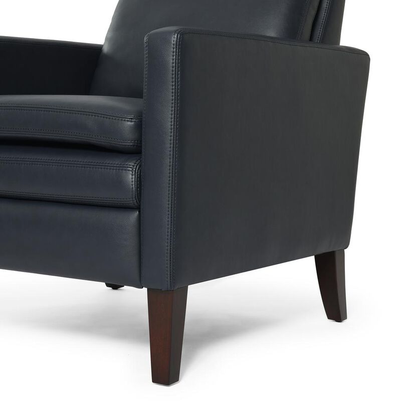 Comfort Pointe Vicente Midnight Blue Faux Leather Push Back Recliner