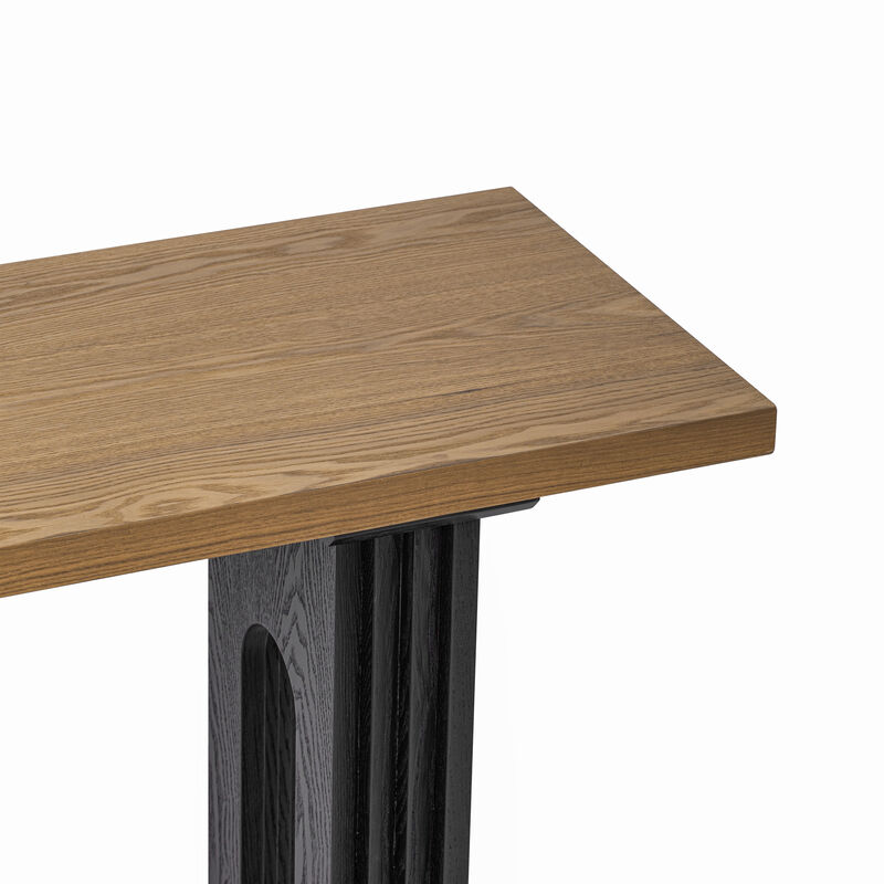 Merax Console Table with Distinctive Round Hollow Legs
