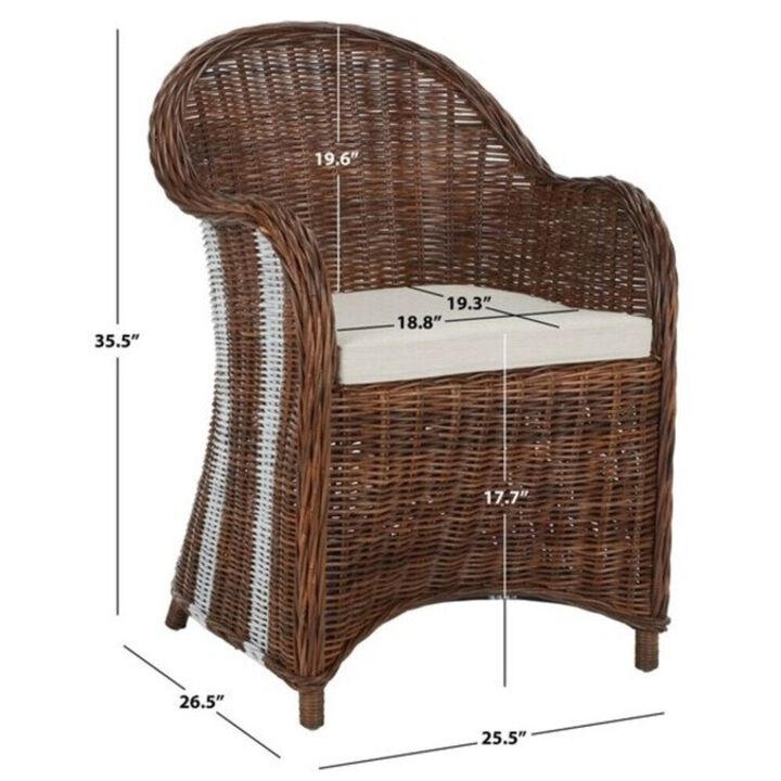 Belen Kox Coastal Chic Rattan Club Chair, Belen Kox