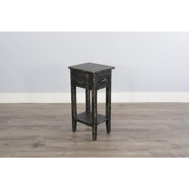 Sunny Designs Black Sand Chair Side Table