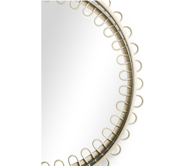 Vorticity Oval Rattan Mirror