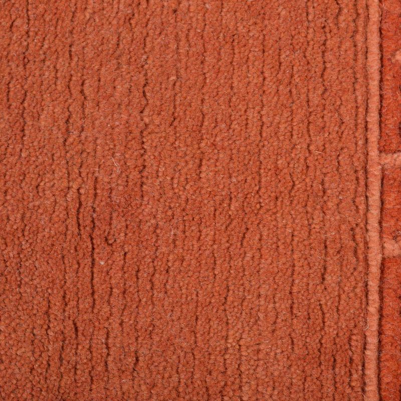 Rugsotic Carpets Hand Knotted Tibbati Wool 8'x11' Area Rug Contemporary Orange T00206