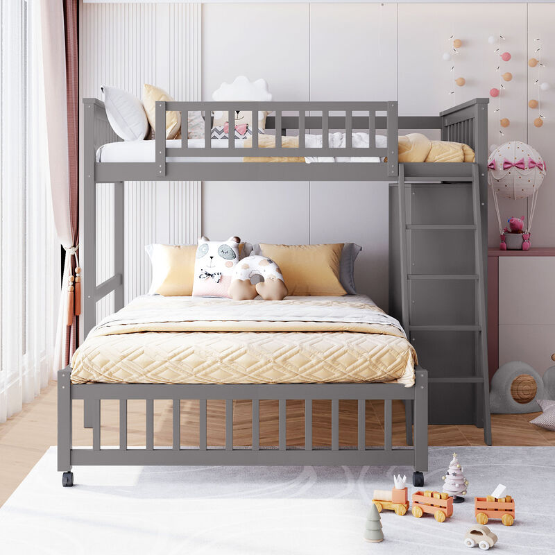 Merax Wooden Bunk Bed with 6 Drawers