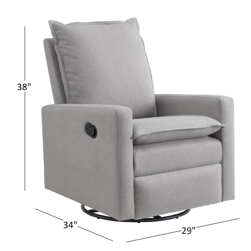 Oxford Baby Uptown Swivel Rocker / Recliner Gray