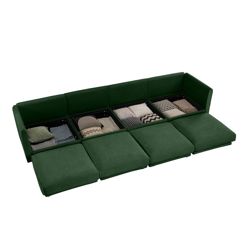Merax 4 Seats Sofa with Storage for Living Room