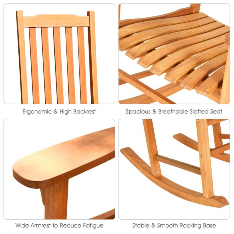 Hivvago Outdoor Rocking Chair Single Rocker for Patio Deck