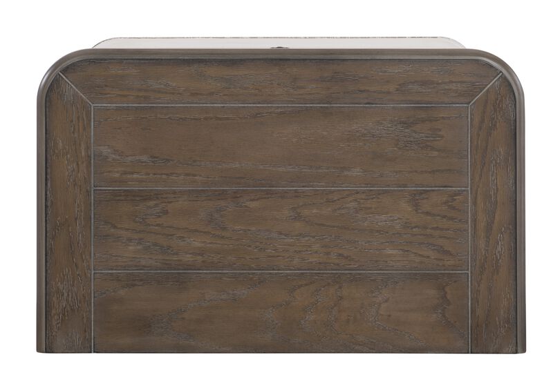 Streamdale Antique Nightstand in White and Gray