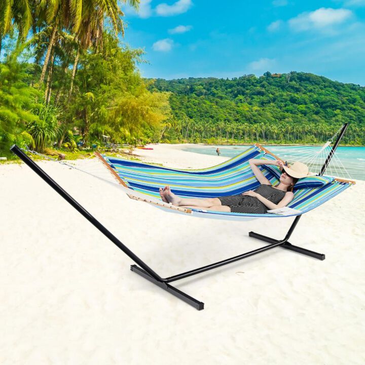 Hivvago Patio Hammock Foldable Portable Swing Chair Bed with Detachable Pillow