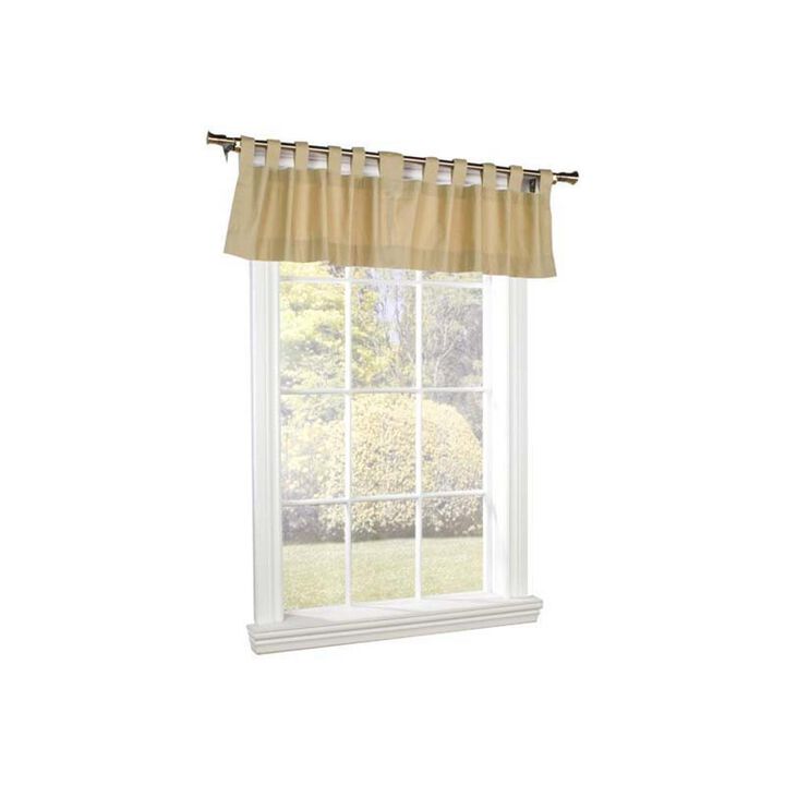 Commonwealth Thermalogic Weather Insulated Cotton Fabric Tab Valance - 40"x15" - Natural