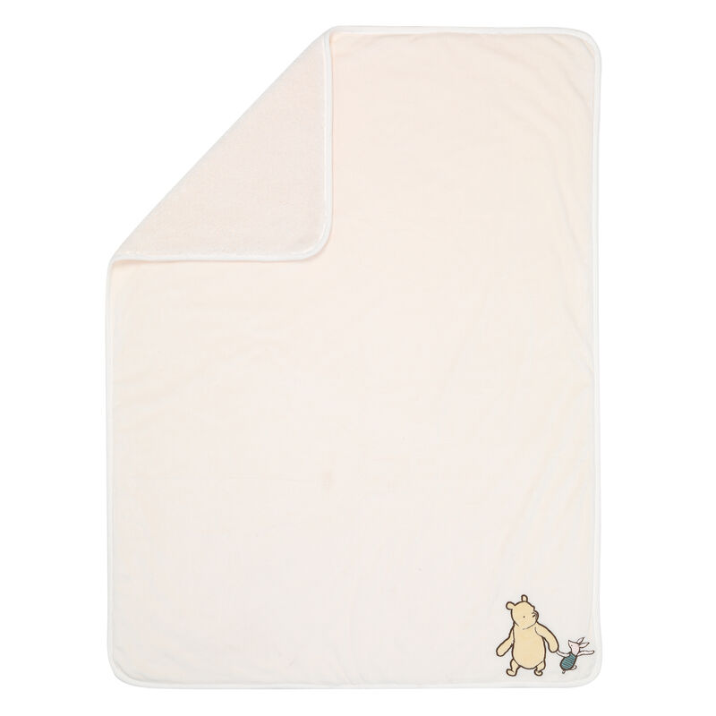 Lambs & Ivy Disney Baby Storytime Pooh Ultra Soft Fleece Baby Blanket - Cream