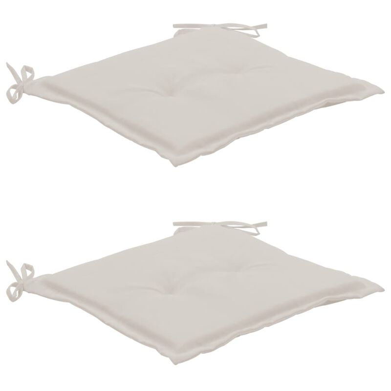 vidaXL Garden Chair Cushions 2 pcs Cream 19.7"x19.7"x1.2"