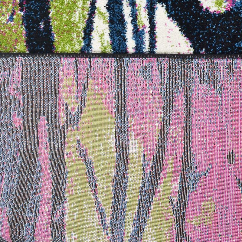 RUGSOTIC CARPETS MACHINE MADE HEATSET POLYPROPYLENE AREA RUGS  - 2'6''x10', Runner Shape, Multicolor Color, Floral Modern Design, Midium Pile Machine Made Area Rugs for Living Room (M00008)