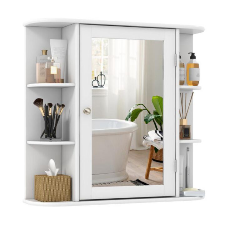 Multipurpose Mount Wall Surface Bathroom Storage Cabinet with Mirror