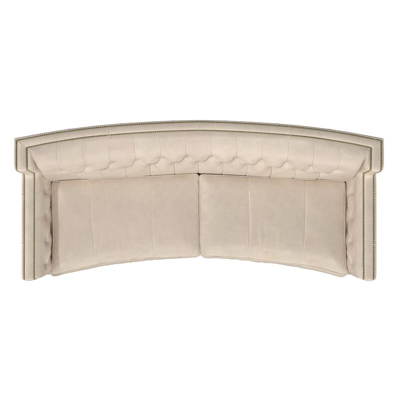 Living Candace Leather Sofa in White