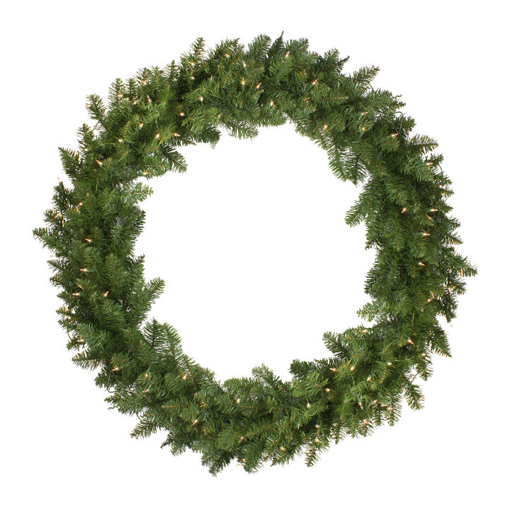 Pre-Lit Eastern Pine Artificial Christmas Wreath - 48-Inch  Clear Lights