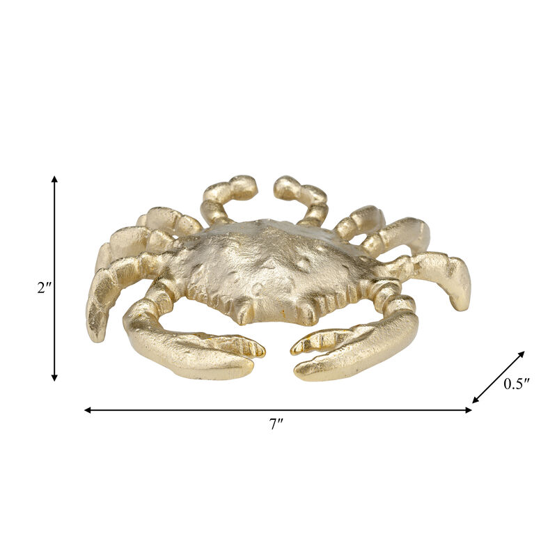 Gold Metal Crab Figurine