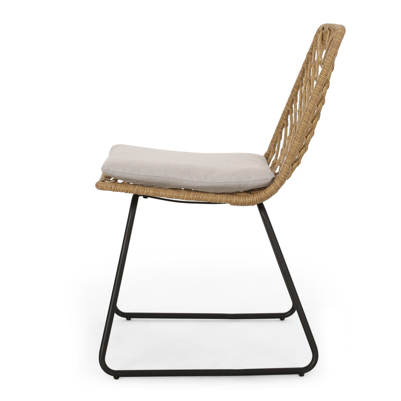 Merax Rattan Outdoor Indoor Dining Chairs 2 Pieces