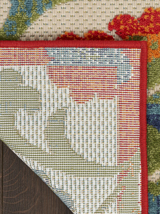 Aloha ALH17 Red/Multicolor 6' x 9' Rug
